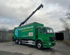 2006 Mercedes Axor 2528 6x2 Curtainside HIAB Crane